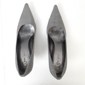 Nine West Gray Tweed Look Heels Size 8.5
